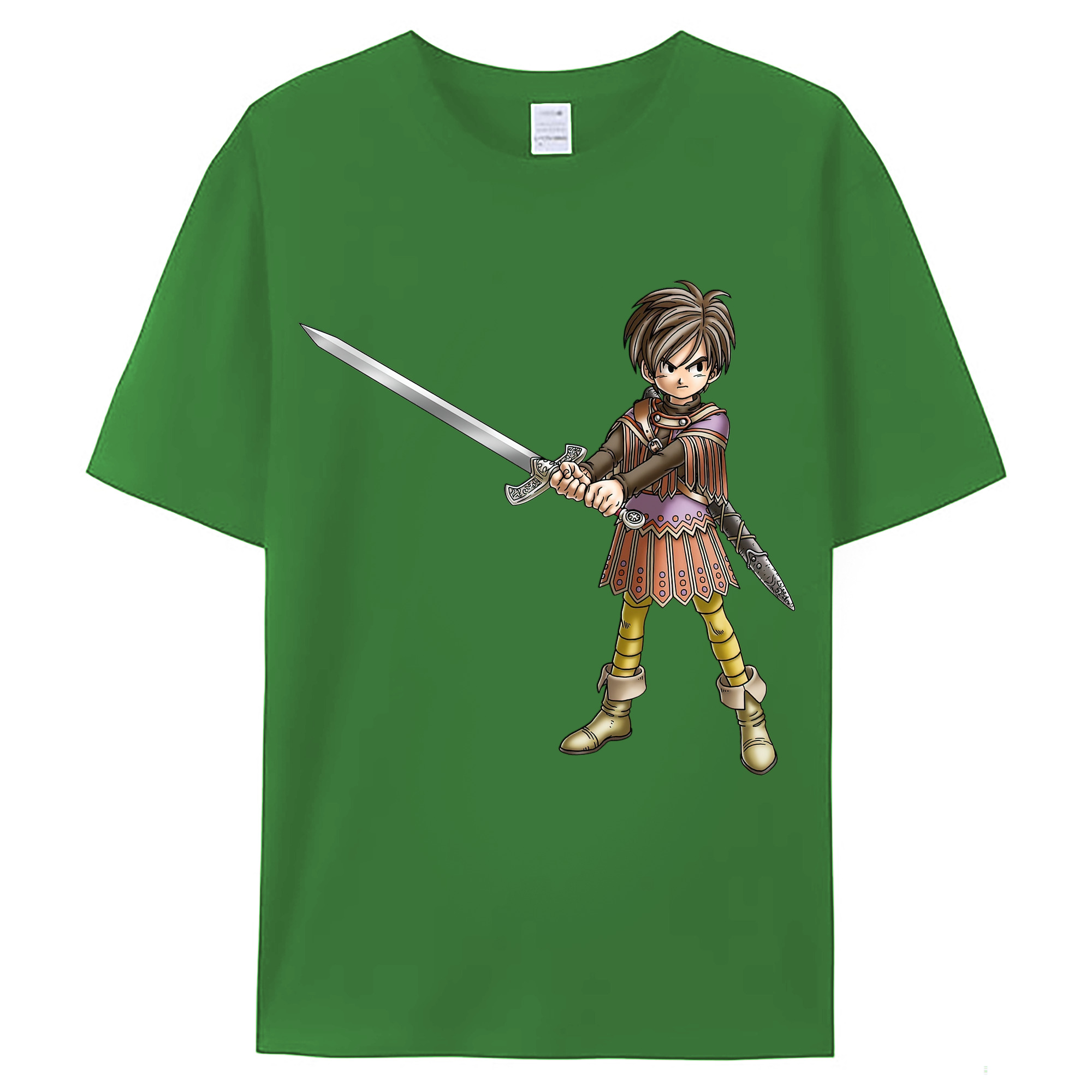 （画像用） ドラゴンクエスト Doragon Kuesuto Dragon Quest レディースカジュアルプリントTシャツ（綿100％）